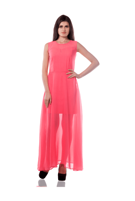 Miss Chase Pink Loose Fit Maxi Dress