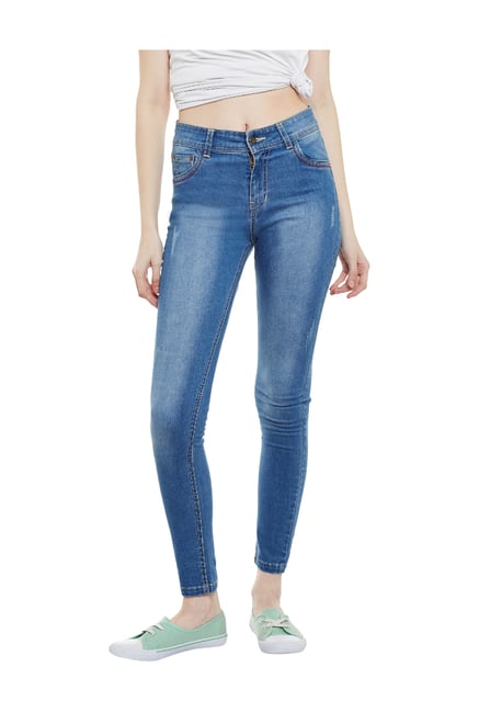 Miss Chase Blue Skinny Fit High Rise Jeans