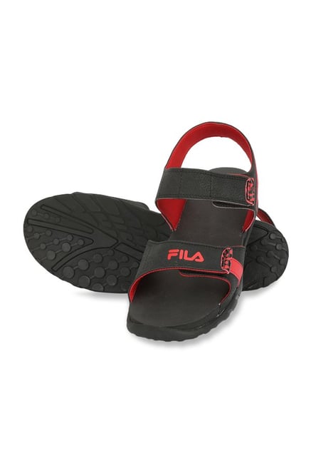 fila black floater sandals