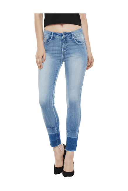 Miss Chase Blue Skinny Fit High Rise Jeans