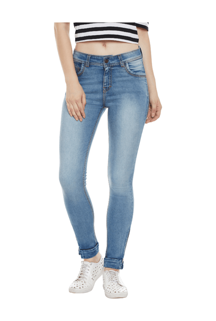 Miss Chase Blue Skinny Fit High Rise Jeans