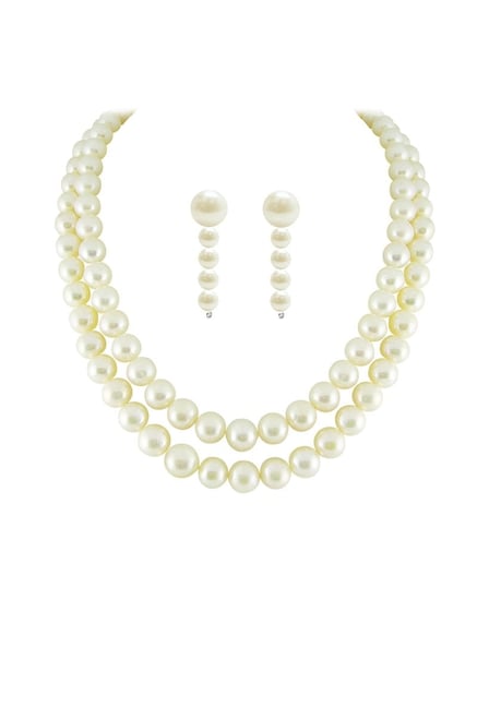 14K Gold Triple Freshwater Pearl and Chain Addie Necklace - Pure Pearls