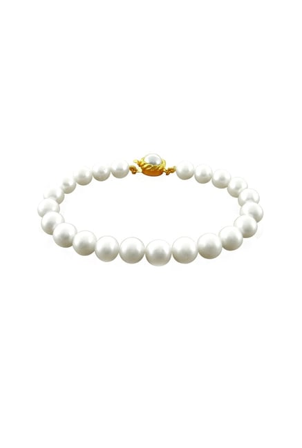 Sri Jagdamba Pearls Love Charms Golden Alloy Classic Bracelet-picture-42