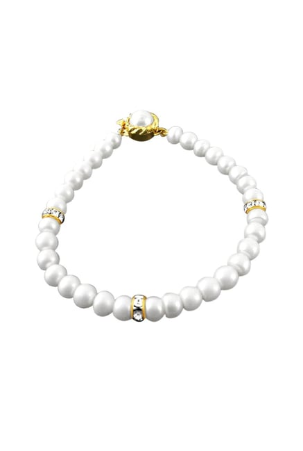 Sri Jagdamba Pearls Floral Golden Alloy Classic Bracelet-picture-41