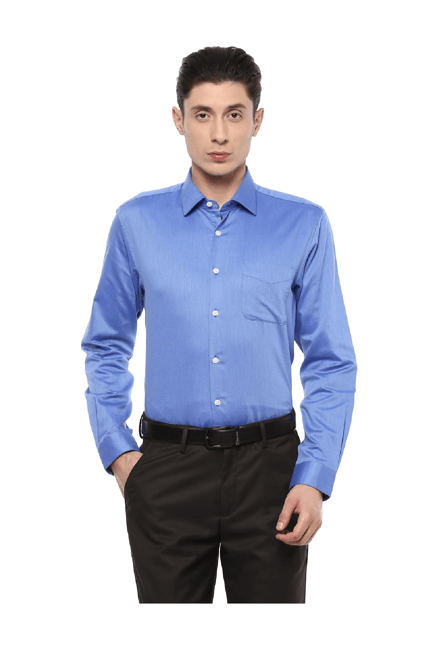 Buy Peter England Blue Regular Fit Shirt for Men Online Tata CLiQ