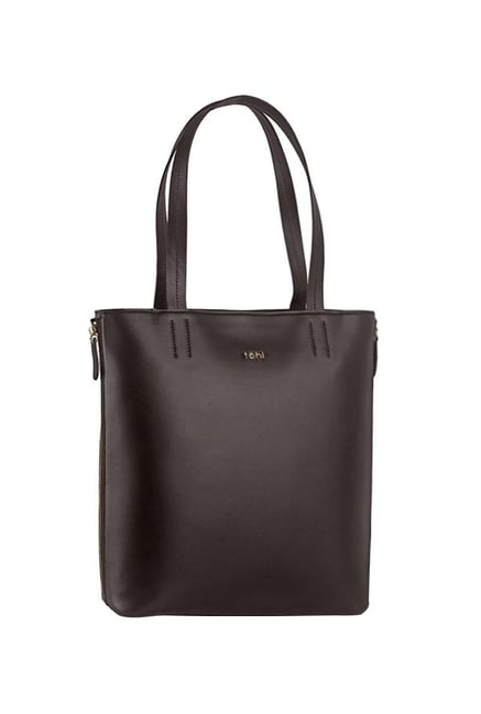 Tohl Rp1 Carlise Mocha Brown Solid Leather Tote Price in India