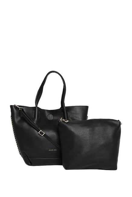 Jennifer Lopez South Beach Black Embellished Tote with Pouch Price in India