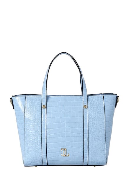 Jennifer Lopez Mulholland Grab Blue Textured Tote Price in India