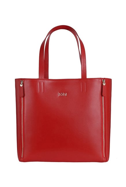 Tohl Rp1 Rivington Red Solid Leather Tote Price in India