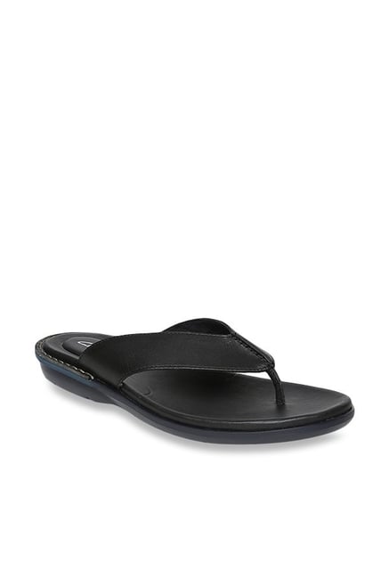 Clarks Polyflex Post Black Thong Sandals