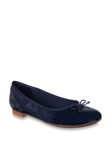 Clarks Couture Bloom Navy Flat Ballets 