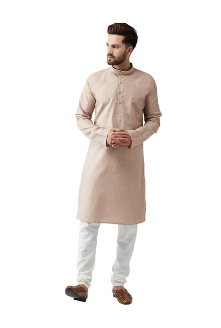 Sojanya Brown & Off-White Full Sleeves Kurta Set