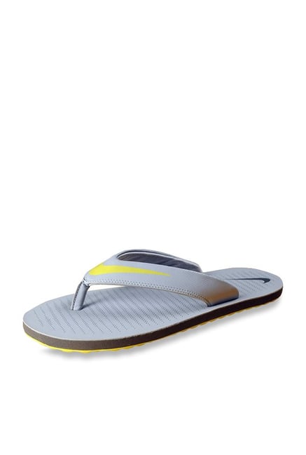 nike grey flip flops