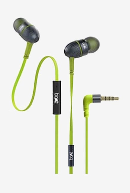 Boat BassHeads 225 Earphones with Mic (Neon Lime) Image