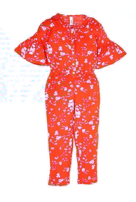 polo jumpsuit red