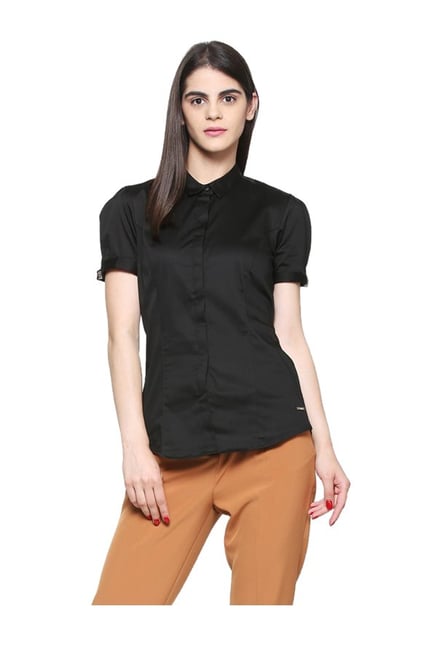 van-heusen-black-short-sleeves-shirt