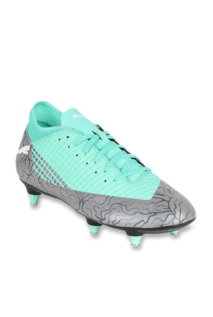 SG Biscay Green \u0026 Grey Football Shoes 