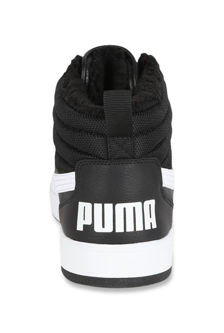 Puma Men's Rebound Street V2 Black Ankle High Sneakers