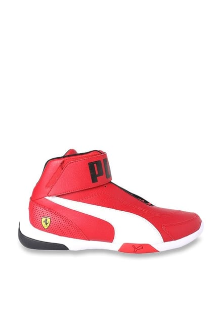 puma ferrari high ankle shoes red