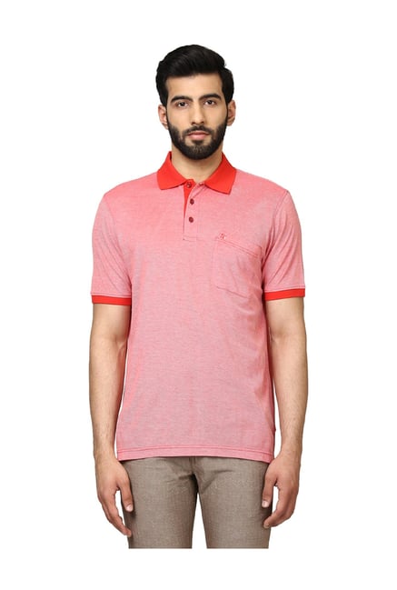 Buy Raymond Red Half Sleeves T-Shirt for Men Online Tata CLiQ