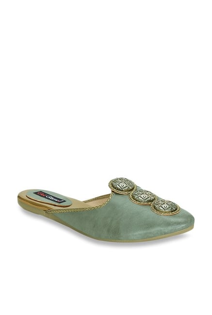 Get Glamr Noami Olive Mule Shoes