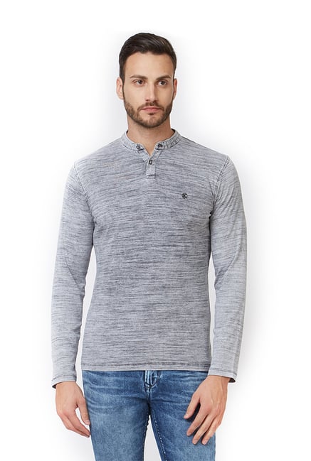 Killer Grey Full Sleeves Band Collar 