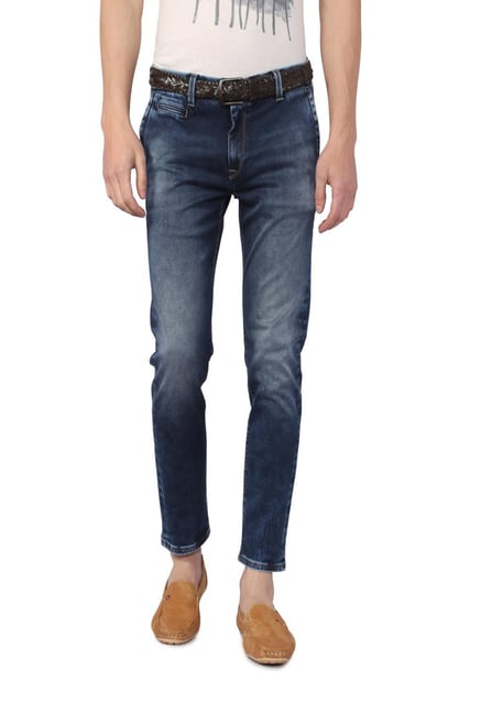 Allen Solly Dark Blue Lightly Washed Jeans