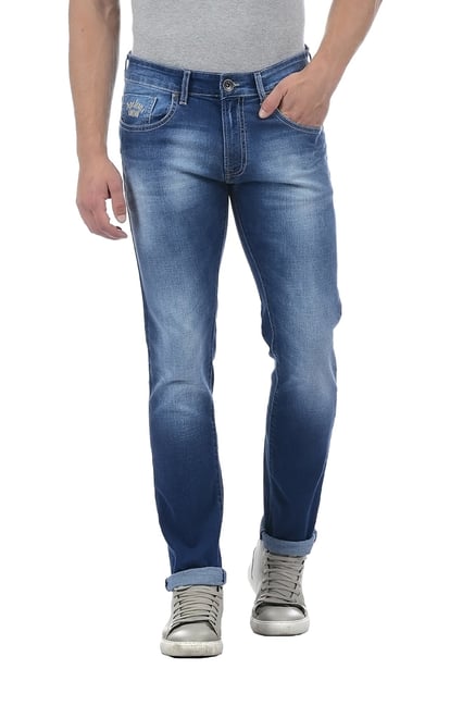 Pepe Jeans Dark Blue Slim Fit Mid Rise Jeans