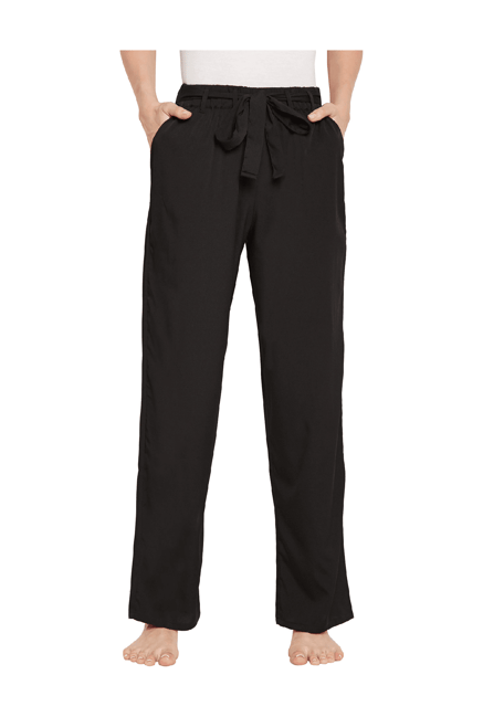 Buy Oxolloxo Black Polyester Pyjamas For Women Online Tata Cliq