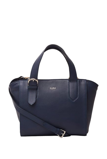 Tohl Lombard Navy Solid Leather Handbag-picture-45