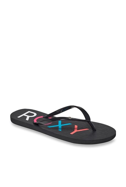 roxy black flip flops