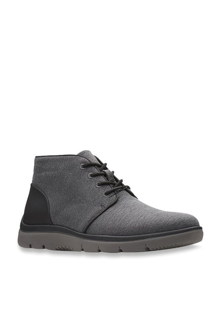 Clarks Tunsil Hi Black Derby Boots