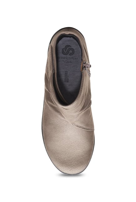 Buy Clarks Sillian Tana Antique Gold Booties For Women At Best