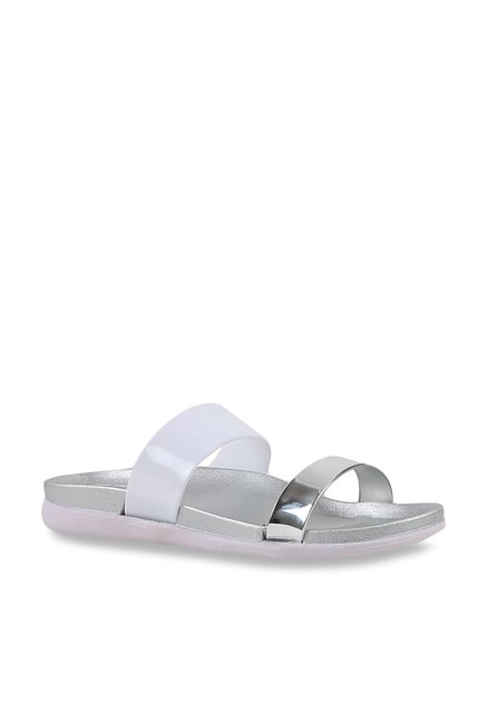 silver casual sandals