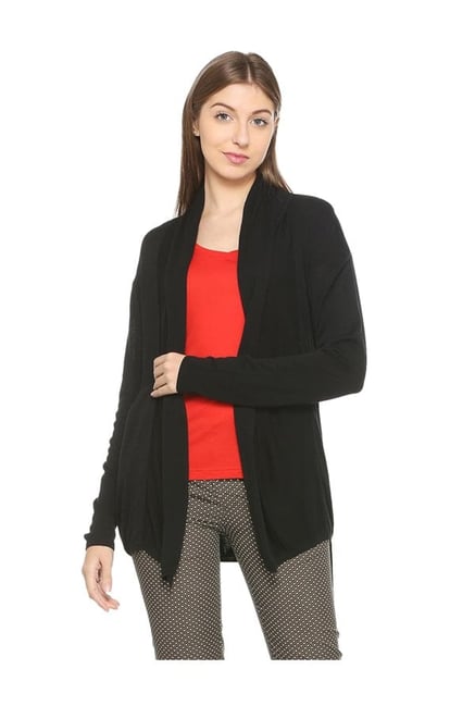 Buy Van Heusen Black Viscose Shrug for Women Online Tata CLiQ