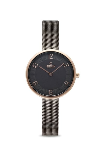 Buy Obaku Dok-Granite Black Round Dial Women's Watch (V227LXVJMJ) Online