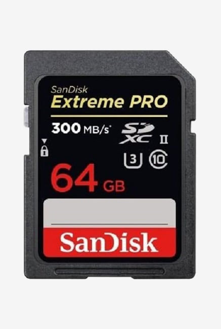 SanDisk Extreme Pro SDSDXPK 064G GN4IN 64 GB Memory Card Black SanDisk Electronics TATA CLIQ