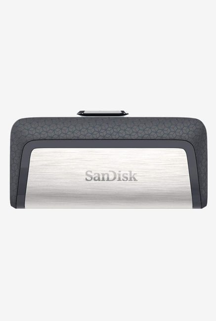 SanDisk Ultra SDDDC2-128G-G46 128 GB Dual Drive USB Type C Reversible Connector, OTG (Black/Silver)