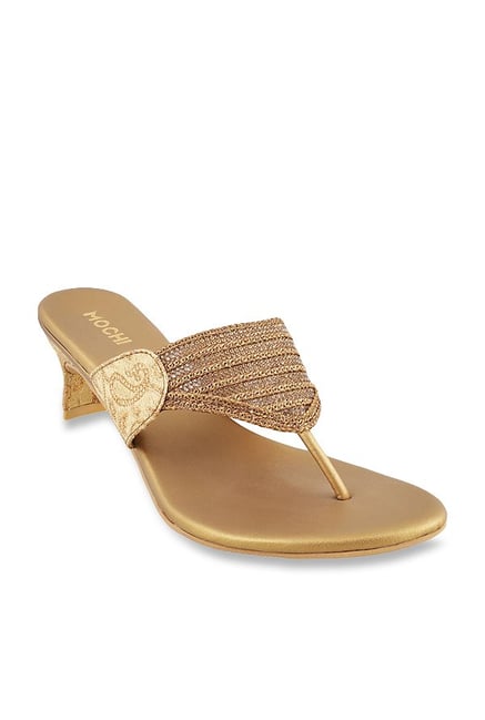 mochi golden sandals