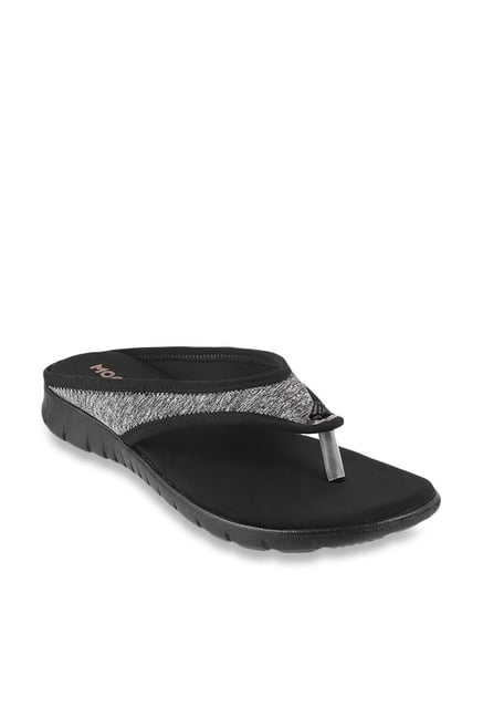 mochi black thong sandals