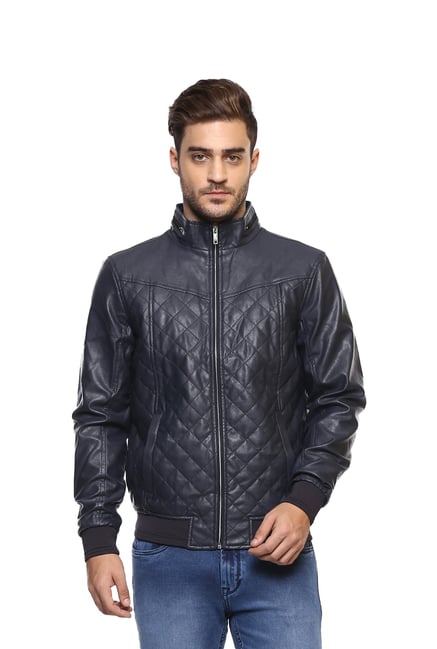 Buy CELIO Mens Regular Fit Full Sleeves Solid Biker Jacket | Shoppers Stop