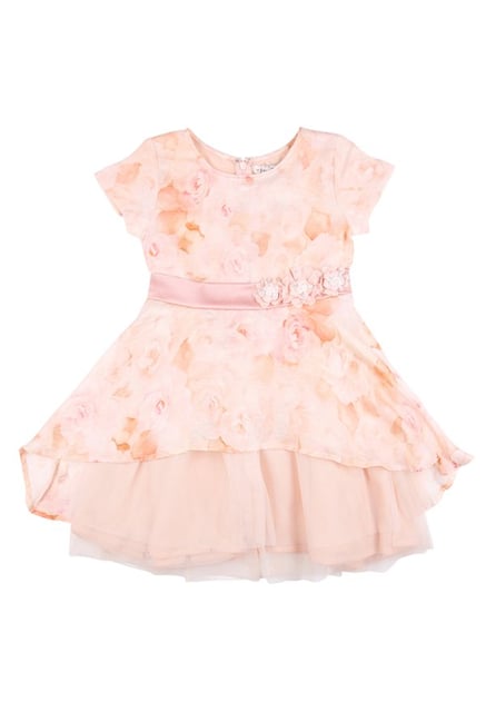 Palm Tree by Gini & Jony Kids Peach Floral Print Dress