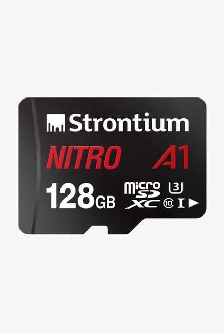 Strontium Nitro A1 A1 UHS-I U1 128GB Memory Card With Adapter (Black)