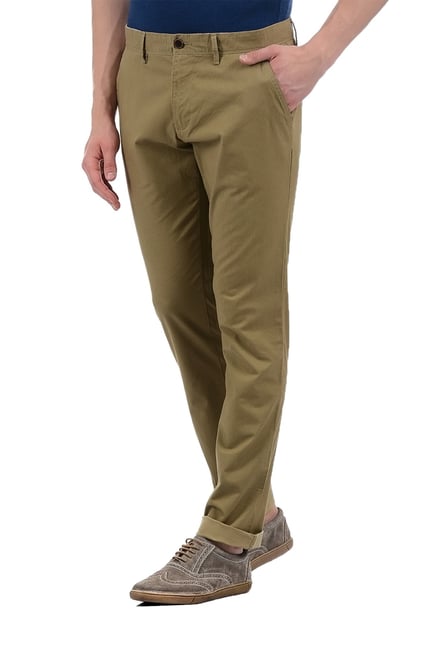 INDIAN TERRAIN Slim Fit Men Beige Trousers - Buy Khaki INDIAN TERRAIN Slim  Fit Men Beige Trousers Online at Best Prices in India | Flipkart.com