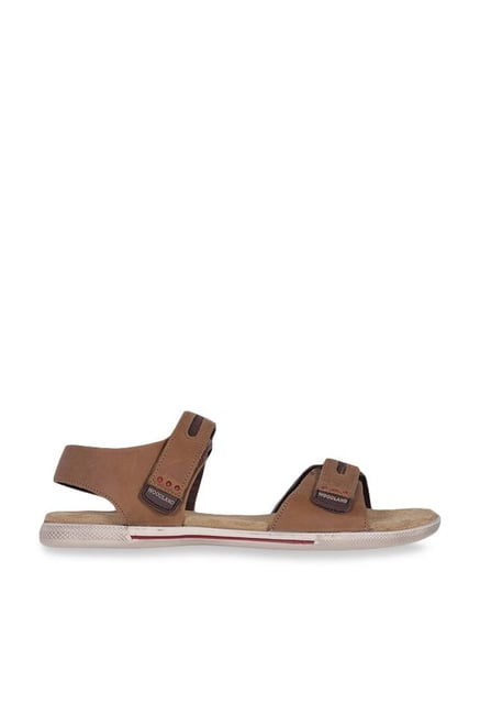 Buy WOODLAND Camel Mens Velcro Closure Casual Sandals | Shoppers Stop