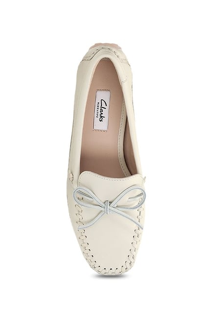 clarks white loafers