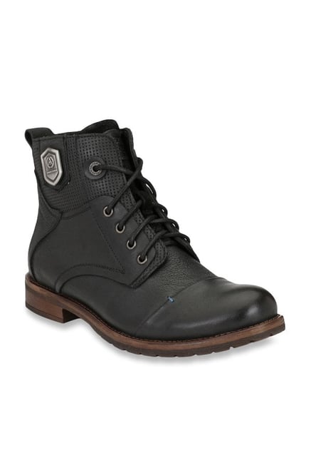 Alberto Torresi Men's Rufus High Top Black Derby Boots