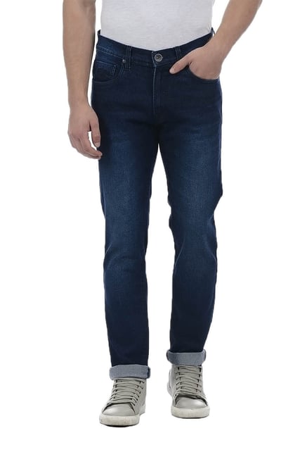 Buy Pepe Jeans Ink Blue Mid Rise Jeans for Men Online Tata CLiQ