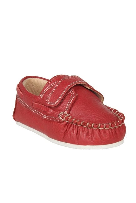 Buy Beanz Kids Aaron Red Leather Loafers For Kids Online At Tata CLiQ