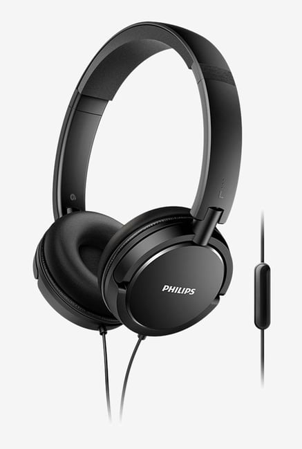 Philips SHL500500 On The Ear Wired Headphones With Mic Black